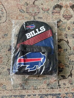 Buffalo Bills NFL Logo Backpack - Black Blue Red
